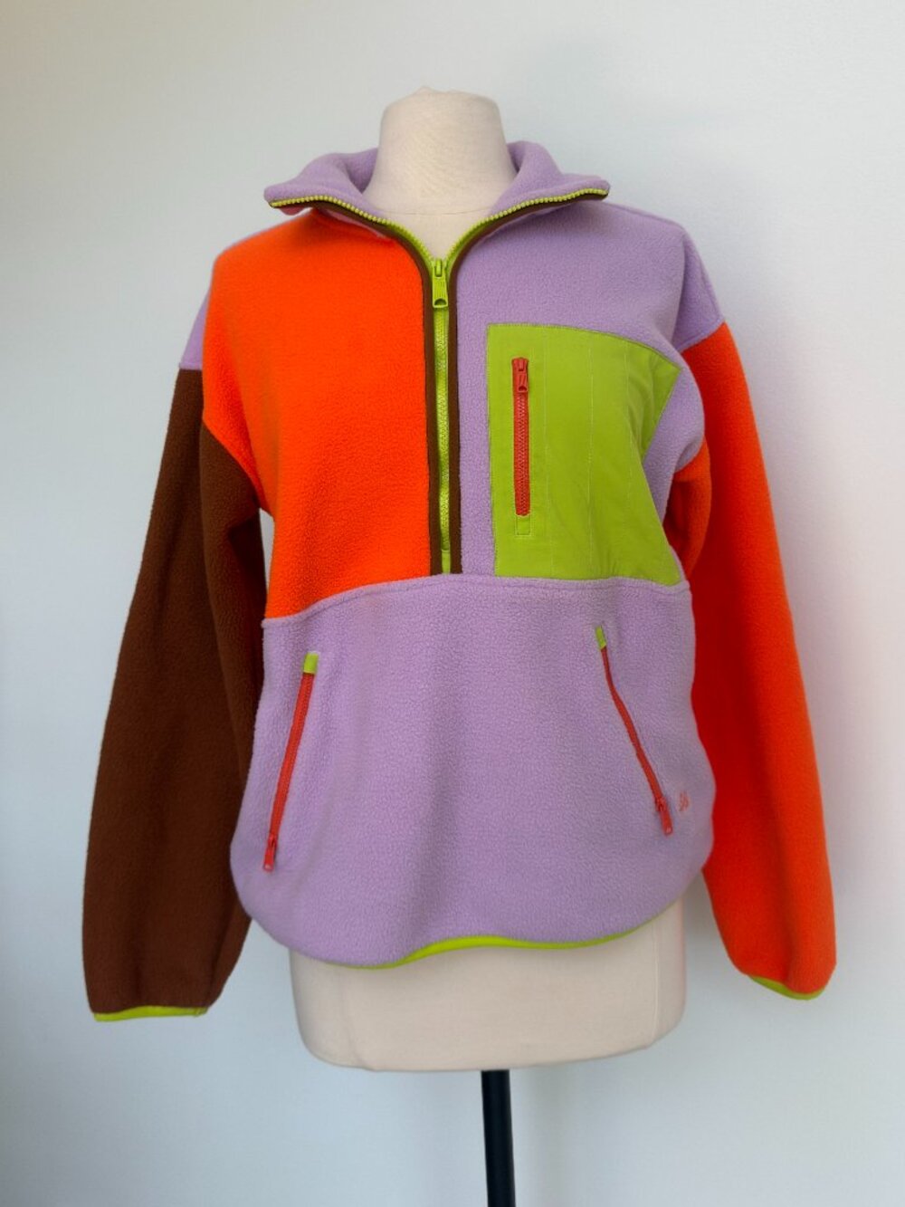Eddie Bauer X Karla Fleece Colorblock 1/2 Zip Sweatshirt